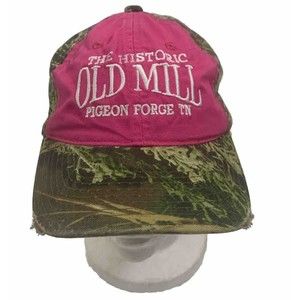 Historic Old Mill Pigeon Forge Camo Hat Snapback Trucker Cap Woman (Unisex)